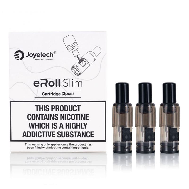 Three eroll pods stood next to box.