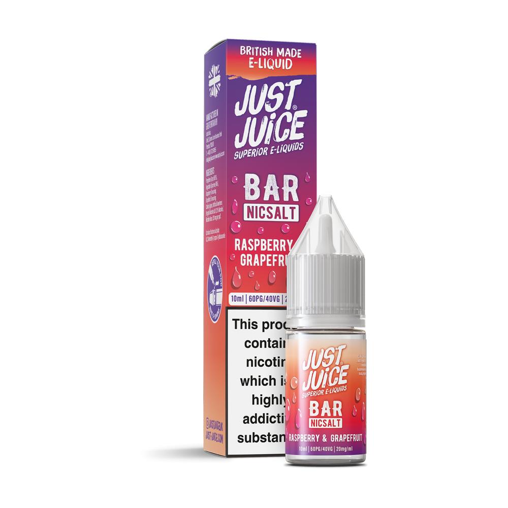 Raspberry & Grapefruit Nic Salt by Just Juice | Any 4 for £12