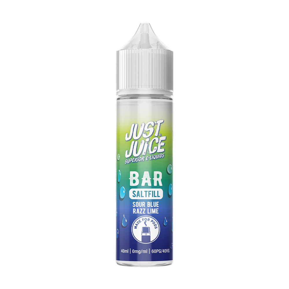 just juice bar sour blue razz lime saltfill 40ml