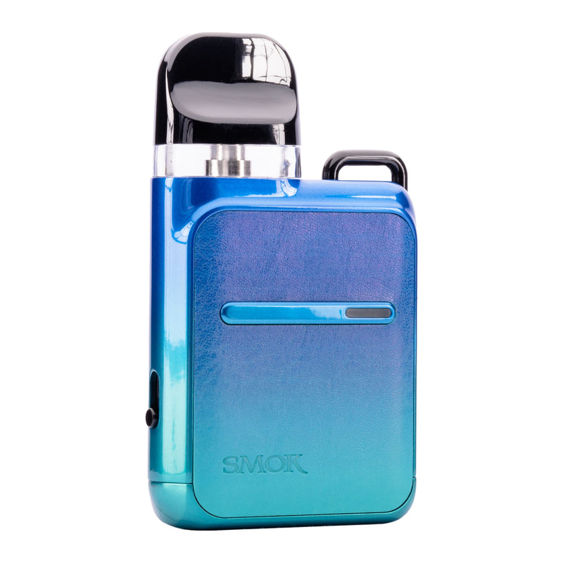 Leather Cyan Blue Smok Novo 4 Master Box Vape Kit - Front Image