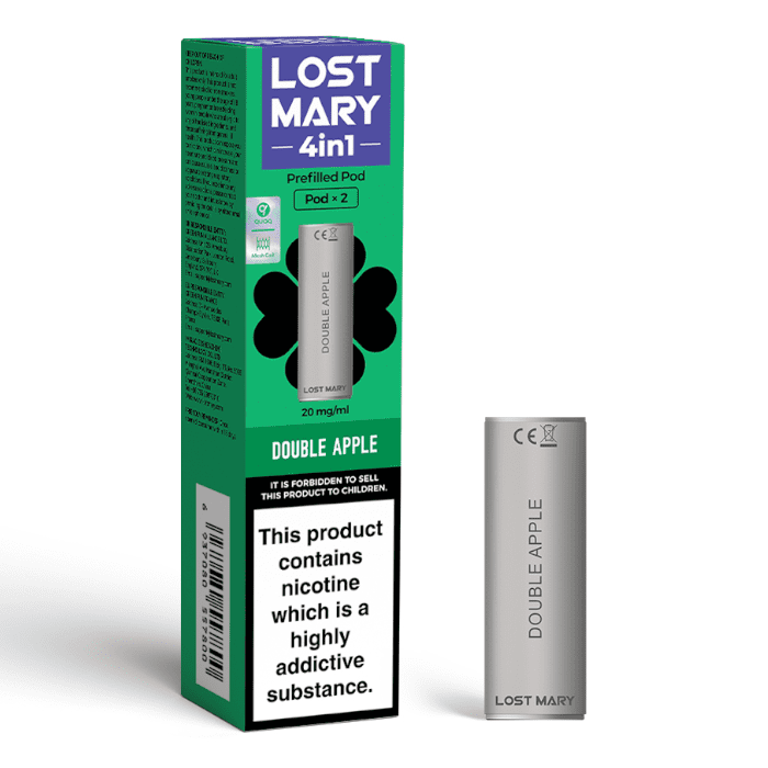 Pack of Two Lost Mary Double Apple Prefilled Pods.