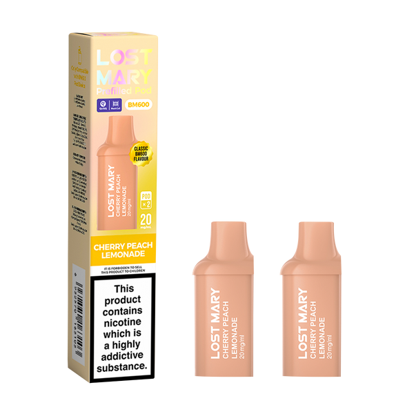 lost mary bm600 pods cherry peach lemonade
