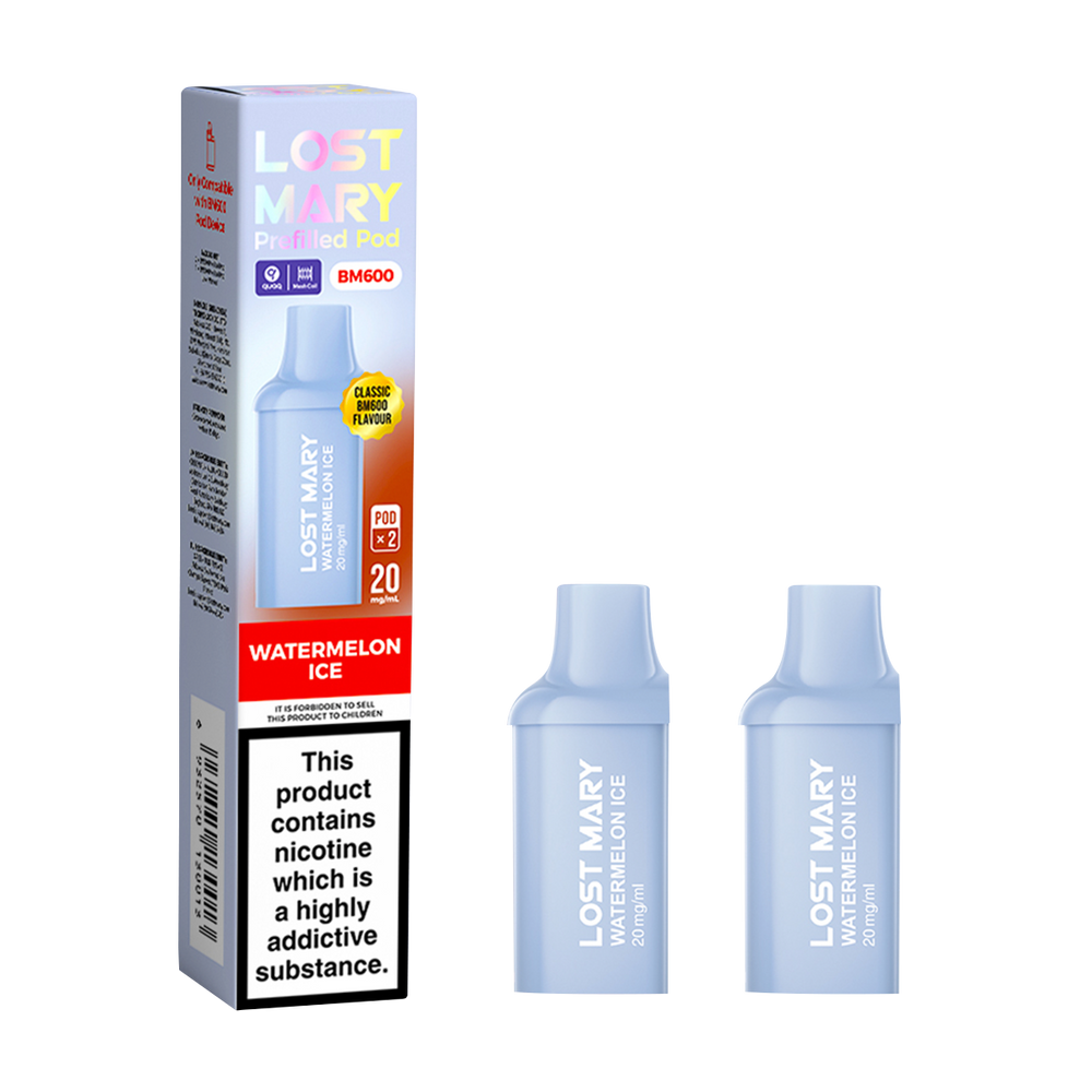 Lost Mary BM600 watermelon ice pre-filled pods render.