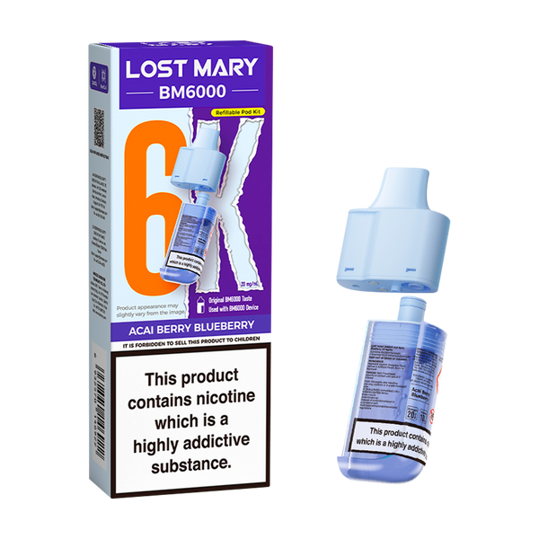 lost mary bm6000 refill pack acai berry blueberry