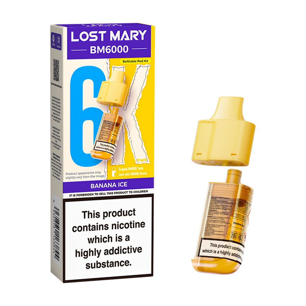 lost mary bm6000 refill pack banana ice