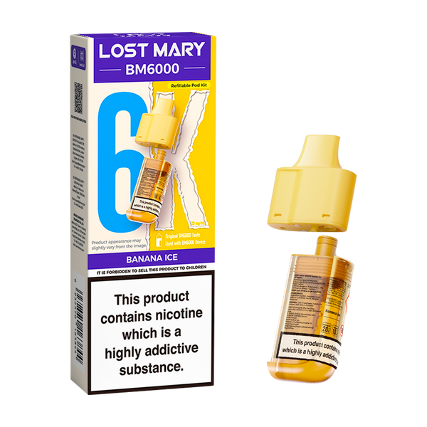 lost mary bm6000 refill pack banana ice