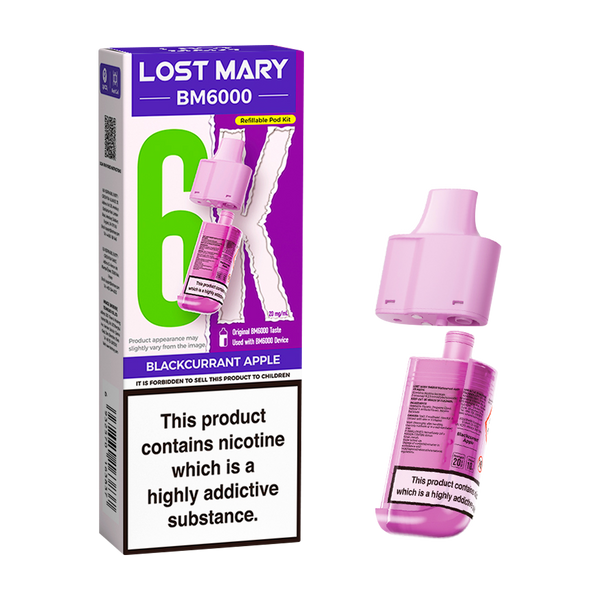 lost mary bm6000 refill pack blackcurrant apple