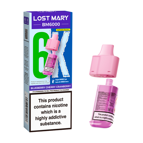 lost mary bm6000 refill pack blueberry cherry cranberry