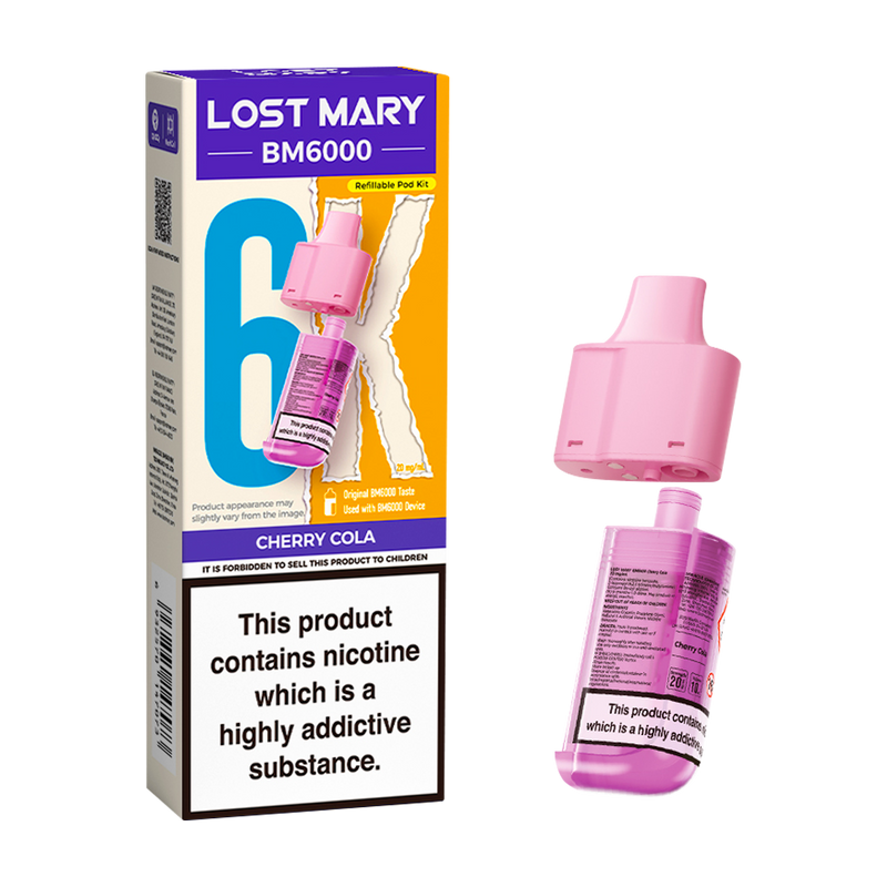 lost mary bm6000 refill pack cherry cola