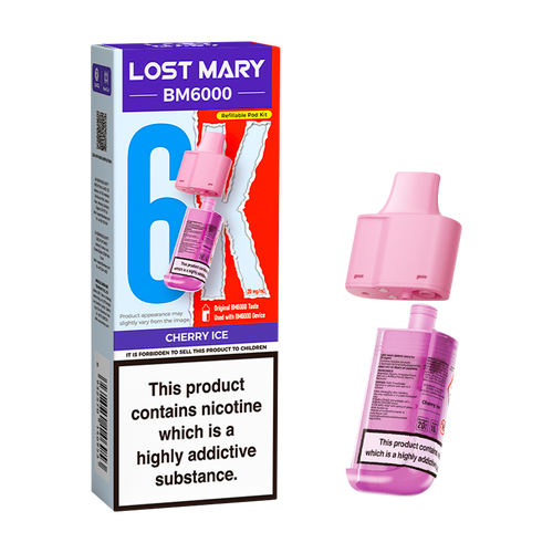 lost mary bm6000 refill pack cherry ice