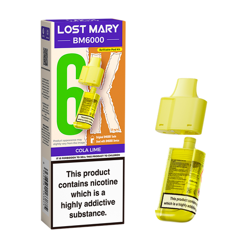 lost mary bm6000 refill pack cola lime