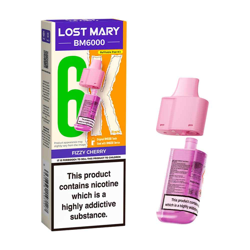 lost mary bm6000 refill pack fizzy cherry