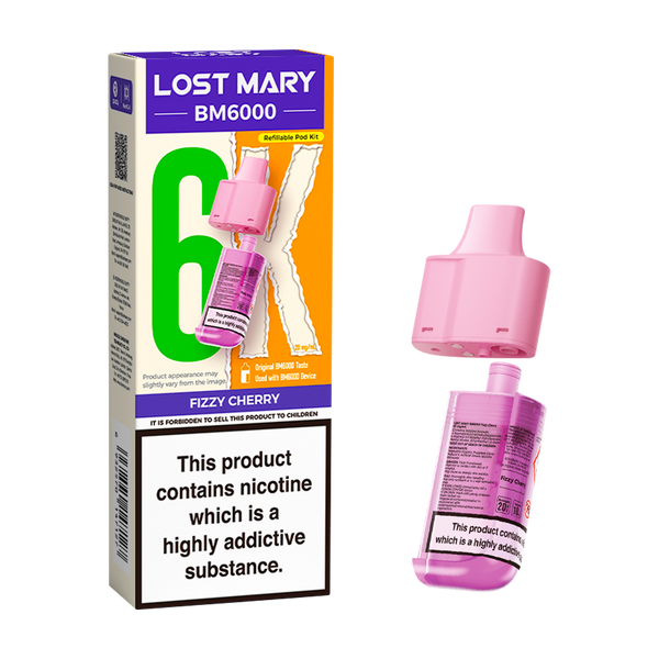 lost mary bm6000 refill pack fizzy cherry