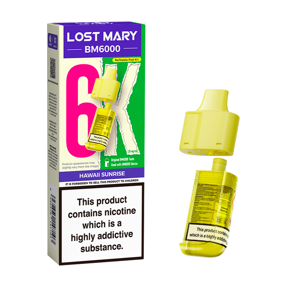 lost mary bm6000 refill pack hawaii sunrise