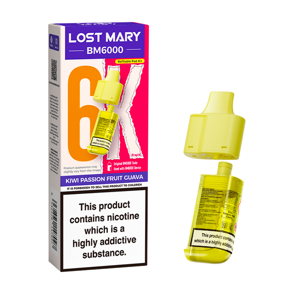 lost mary bm6000 refill pack kiwi passion fruit guava