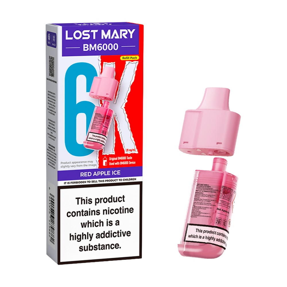 Red Apple Ice Lost Mary BM6000 Refill Pack | Prefilled Pod Kit Royal Flush Vape Red Apple Ice Lost Mary BM6000 Refill Pack | Prefilled Pod Kit Royal Flush Vape