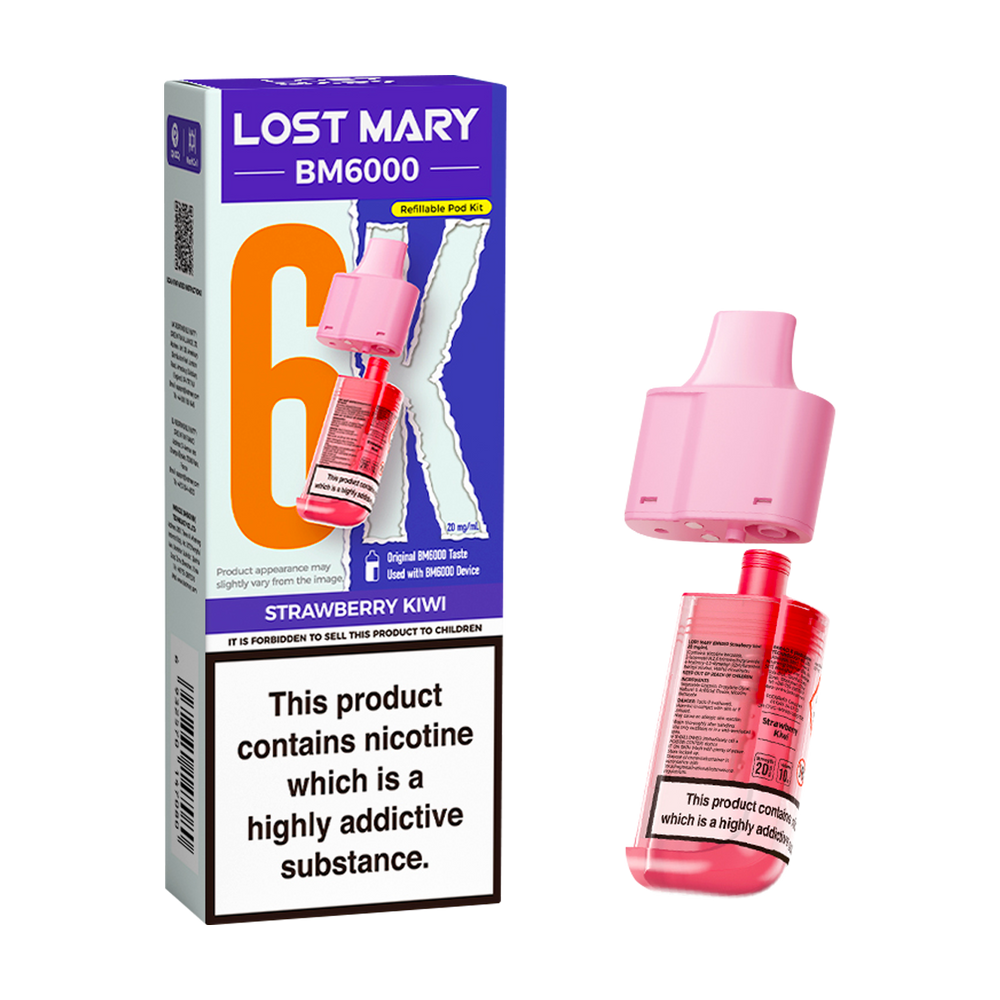 lost mary bm6000 refill pack strawberry kiwi