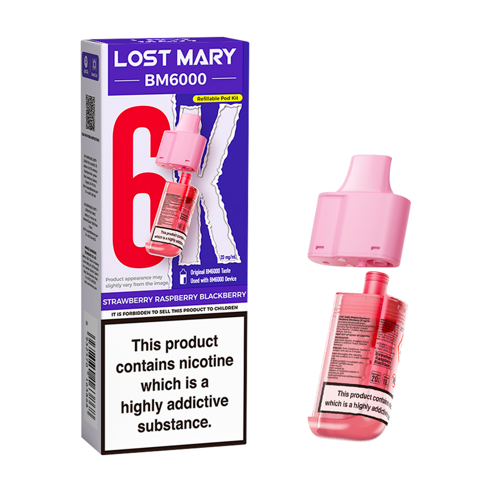 lost mary bm6000 refill pack strawberry raspberry blackberry