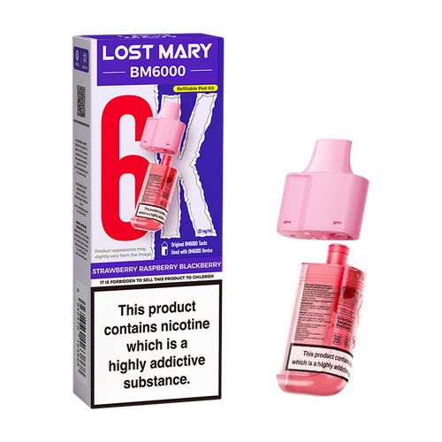 lost mary bm6000 refill pack strawberry raspberry blackberry