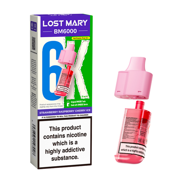 lost mary bm6000 refill pack strawberry raspberry cherry ice