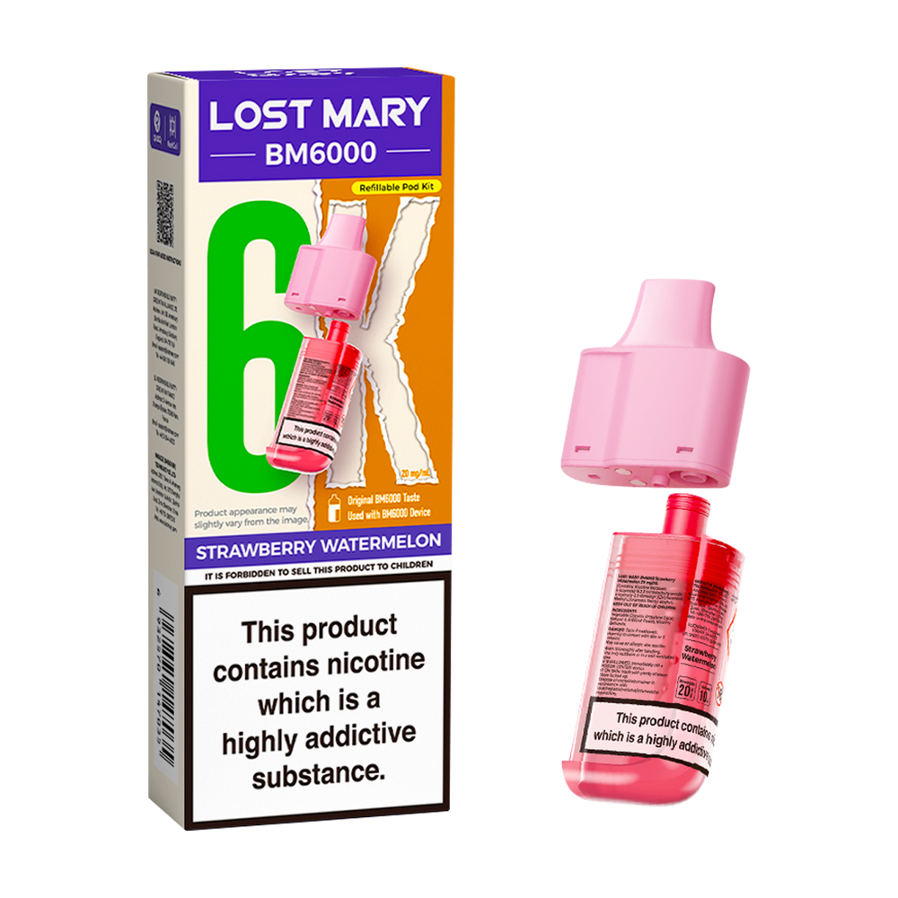 lost mary bm6000 refill pack strawberry watermelon