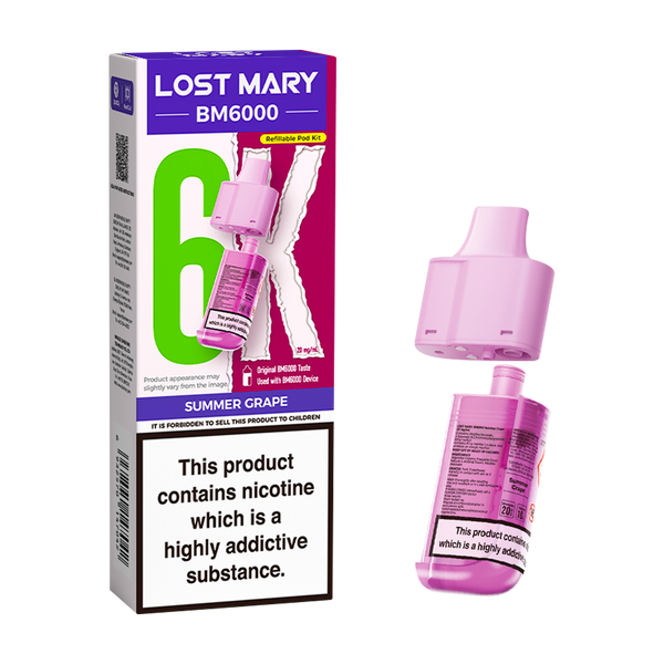 lost mary bm6000 refill pack summer grape