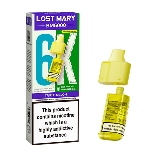 lost mary bm6000 refill pack triple melon