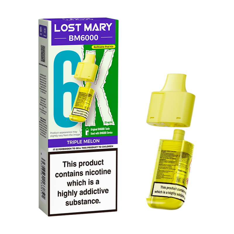 lost mary bm6000 refill pack triple melon