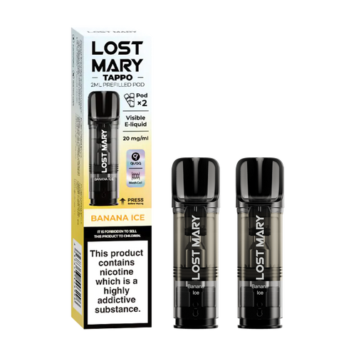 lost mary tappo pods pack of 2 banana ice new