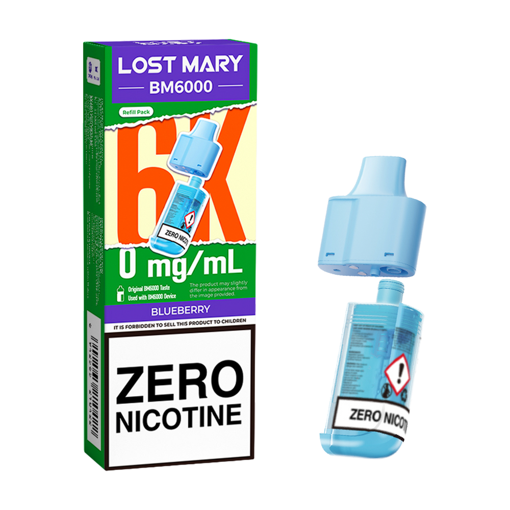 Blueberry Lost Mary BM6000 Refill Pack 0mg