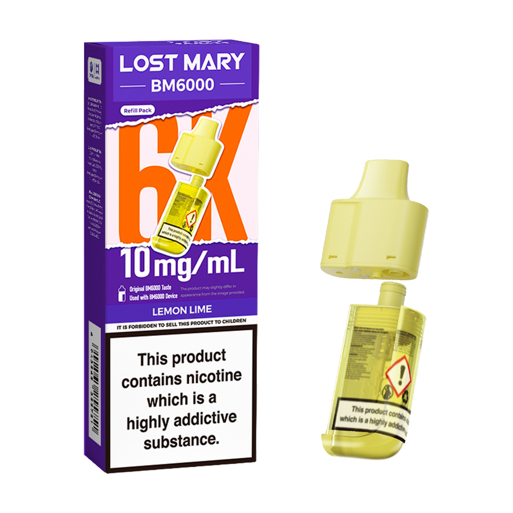 Lemon Lime Lost Mary BM6000 Refill Pack
