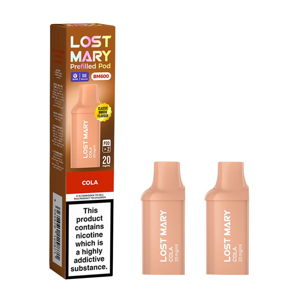 Lost Mary BM600 cola pre-filled pods render.