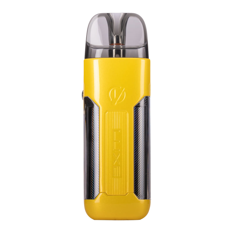 Back image of Dazzling Yellow Vaporesso Luxe X Pro vape kit.