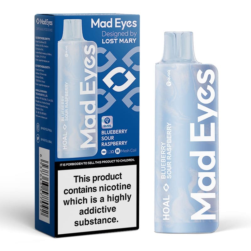 Blueberry Sour Raspberry Lost Mary Mad Eyes Disposable Vape