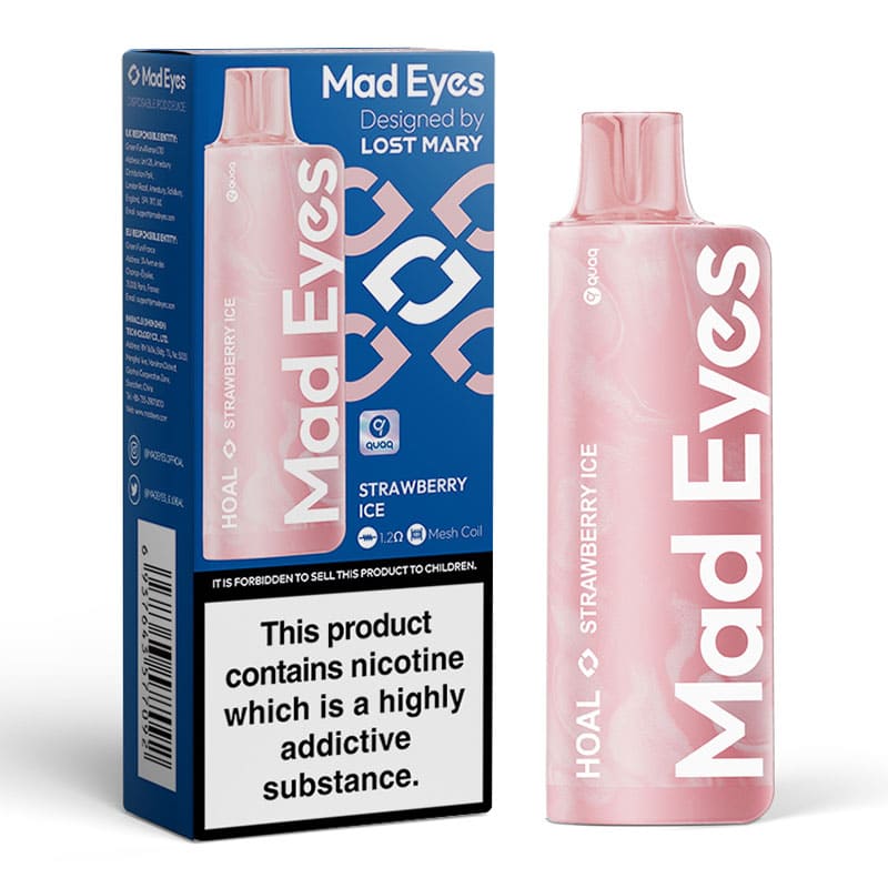 Strawberry Ice Lost Mary Mad Eyes Disposable Vape
