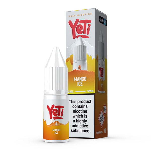 Yeti Mango Ice nic salt e-liquid box and bottle render.