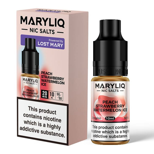 Peach Strawberry Watermelon Ice Nic Salt E-Liquid by Maryliq