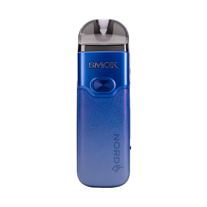 Front image of blue gradient leather Smok Nord GT vape kit.