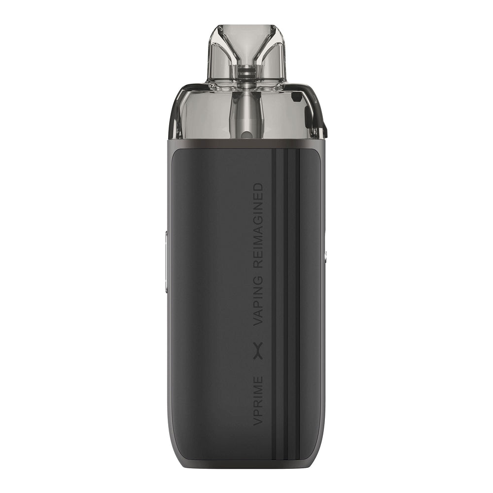 Back side of Black Leather Oxva VPrime pod kit.