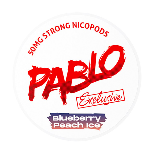pablo exclusive nicotine pouches blueberry peach ice