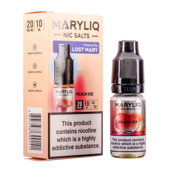 Peach Ice Nic Salt E-Liquid by Maryliq