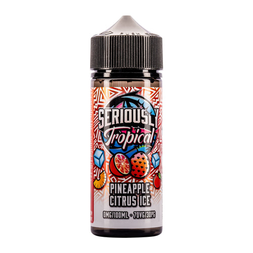 Render of Seriously Tropical Pineapple Citrus Ice 100ml shortfill e-liquid.