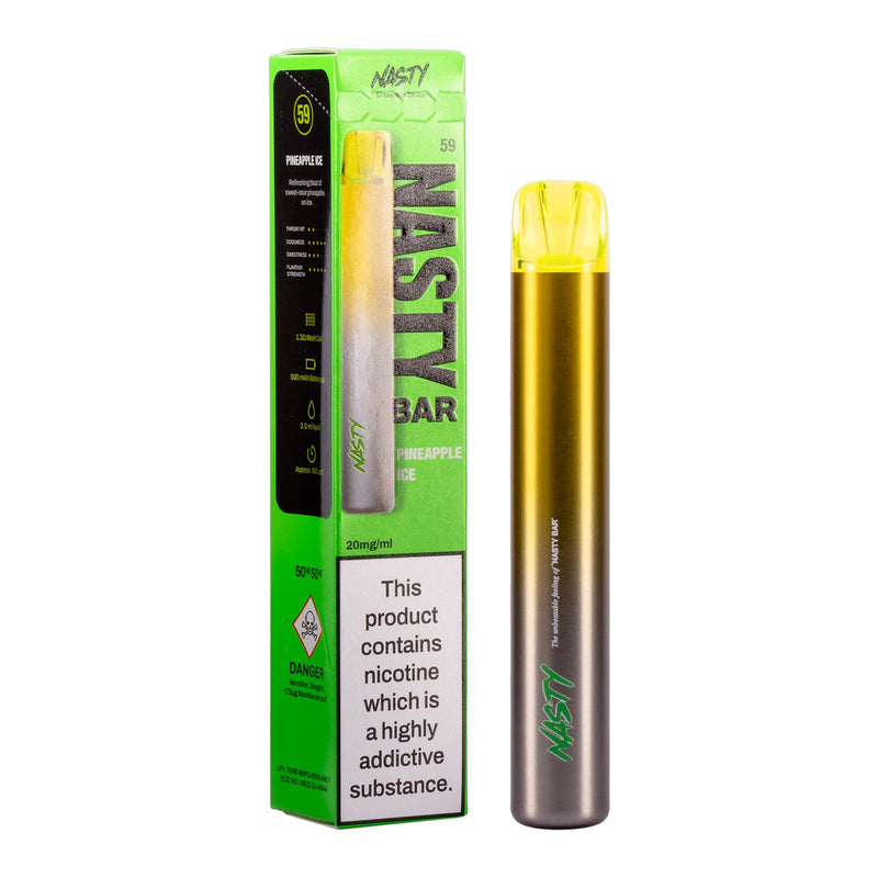 Pineapple Ice Flavoured Nasty Bar DX2 Disposable Vape