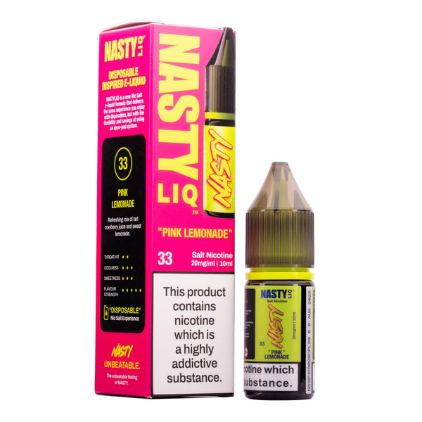 Nastyliq Pink Lemonade 10ml Nic Salt E-Liquid