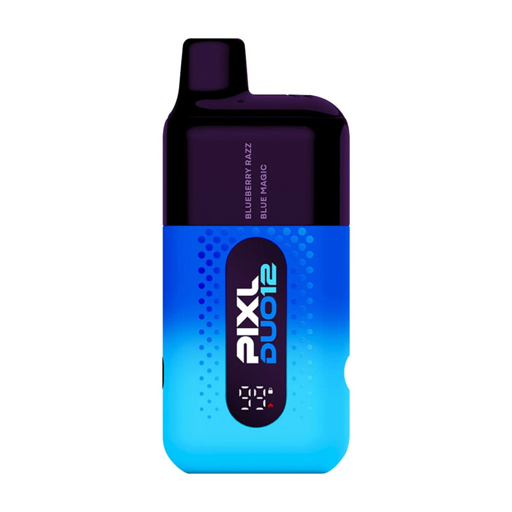 Pixl Duo 12 vape kit render of blue edition flavour.