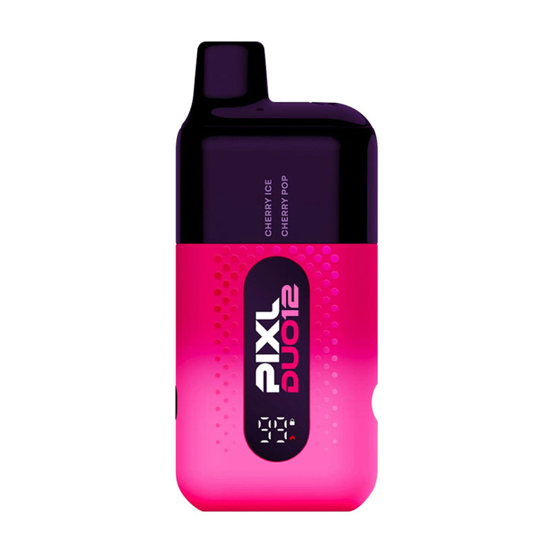 Pixl Duo 12 vape kit render of cherry edition flavour.