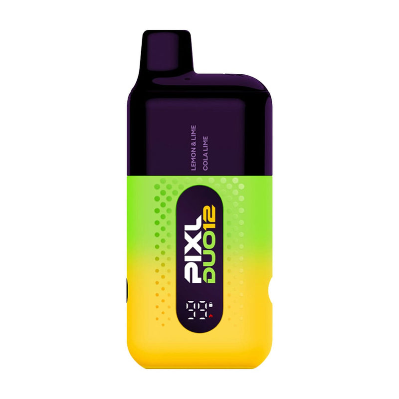 Pixl Duo 12 vape kit render of lime edition flavour.