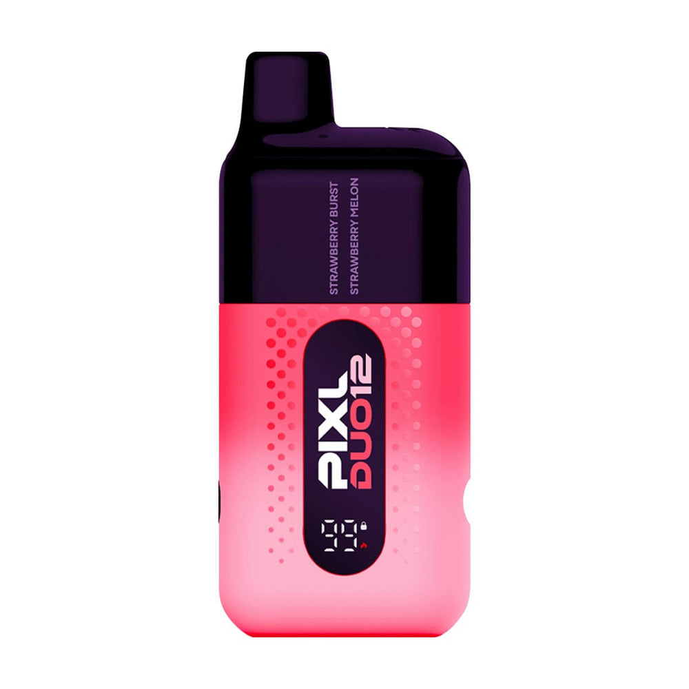 Pixl Duo 12 vape kit render of strawberry edition flavour.