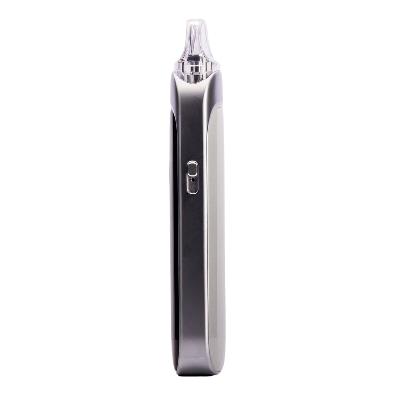 Ice Silver Aspire Pixo pod kit side angle