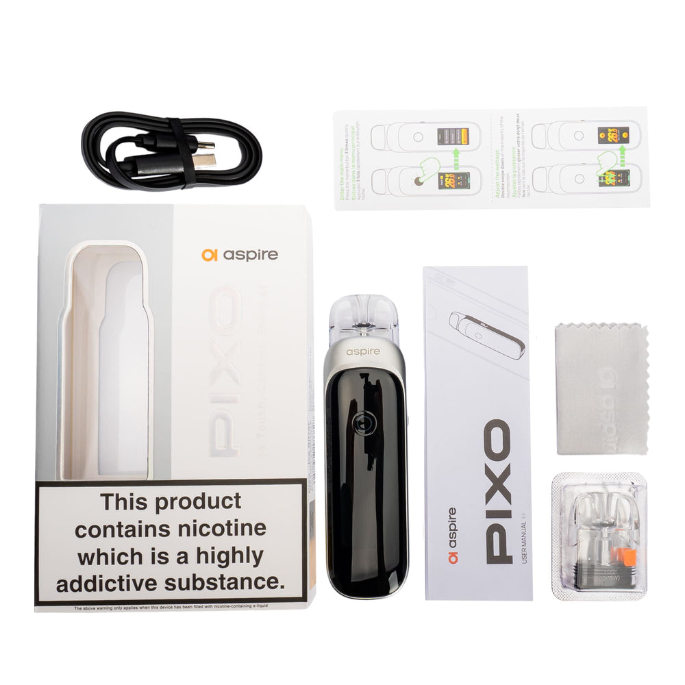 Aspire Pixo pod kit box contents